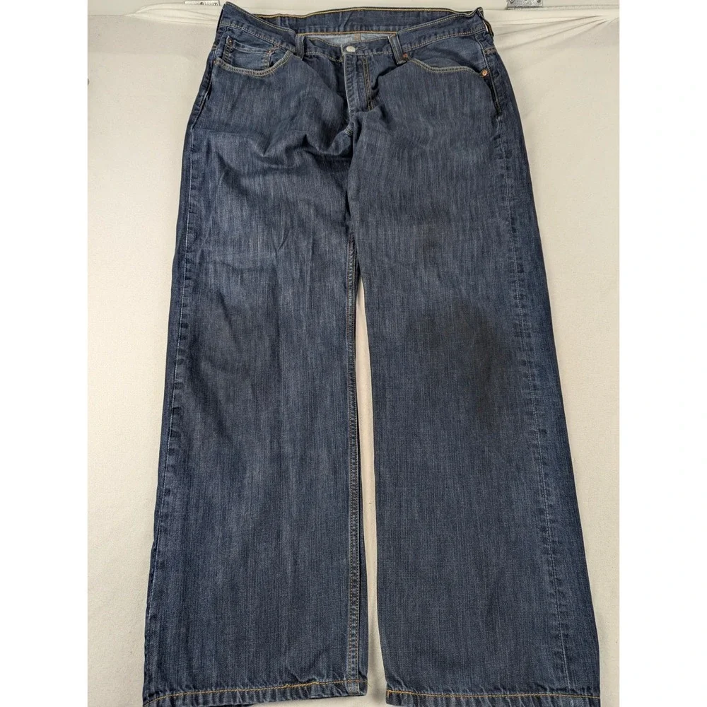 Levi's 569 Loose Straight Jeans Mens 38x34 Dark Wash Blue Denim Baggy Skater